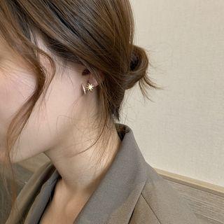 Rhinestone Star Earring 1 Pair - My30769 - Gold - One Size