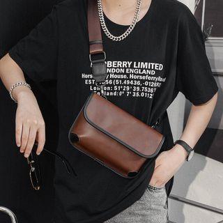 Faux Leather Mini Crossbody Bag Dark Coffee - One Size