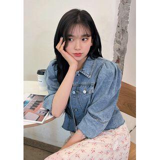 Puff-sleeve Crop Jacket