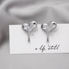 Heart Alloy Earring 1 Pair - E1523-10 - Silver - One Size