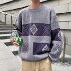 Argyle Panel Sweater