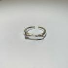 Irregular Sterling Silver Open Ring Silver - One Size