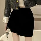 Irregular Plain Skirt