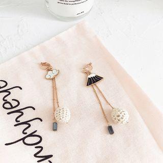 Non-matching Mountain & Cloud Fringed Earring