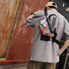 Faux Leather Printed Belt Bag As Shown In Figure - One Size