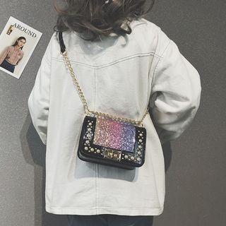 Sequined Beaded Crossbody Bag