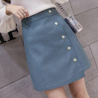 Faux Leather A-line Mini Dress