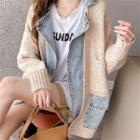 Mock Two-piece Pocket Detail Cardigan