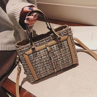Top Handle Panel Crossbody Bag