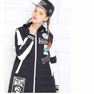 Contrast Panel Down Coat