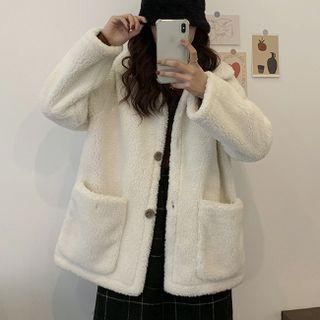 Lambswool Pocket Jacket White - One Size