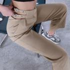 Cut-out Straight Leg Pants