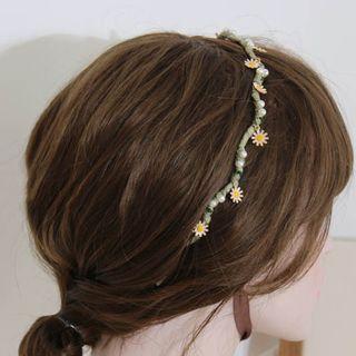 Faux Pearl Flower Headband As Shown In Figure - One Size