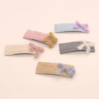 Bow Corduroy Hair Clip