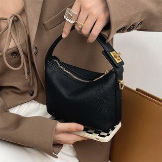 Faux-leather Mini Satchel With Strap
