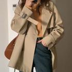 Double-breasted Trench Jacket / Plain Camisole Top