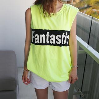 Fantastic Letter-patch Tank Top