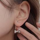 Bow Safety Pin Dangle Earring