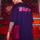 Elbow-sleeve Number Pocket T-shirt
