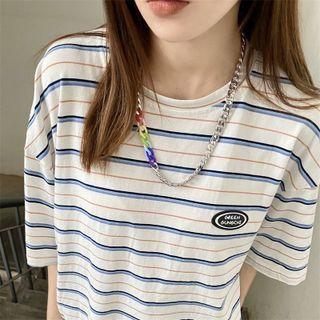 Rainbow Panel Necklace As Shown In Figure - One Size