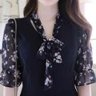 Tie-neck Monk Two-piece Dress