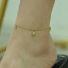 Stainless Steel Anklet 107 - Gold - One Size