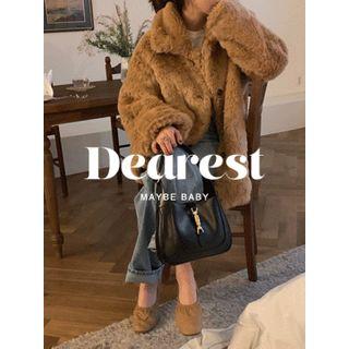 Loose-fit Faux-fur Coat One Size