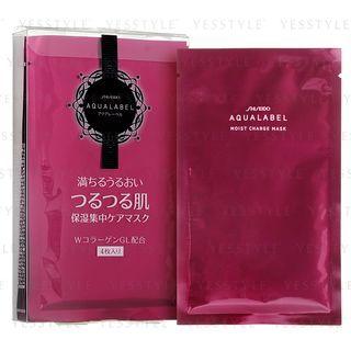 Shiseido - Aqualabel Moist Charge Mask 4 Pcs