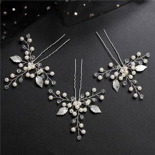 Wedding Rhinestone Bead Hair Pin