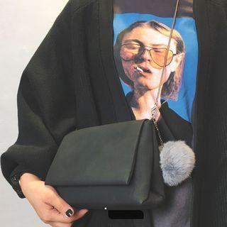 Chain Strap Pom Pom Crossbody Bag