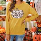 Halloween Long-sleeve Pumpkin Print Sweatshirt