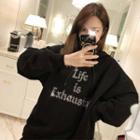 Letter Sequined Hoodie