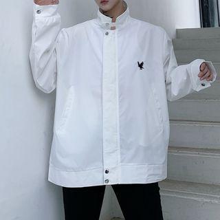 Stand-collar Embroidered Jacket