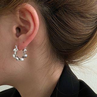 Wavy Alloy Hoop Earring