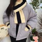 Padded Coat With Circle Scarf