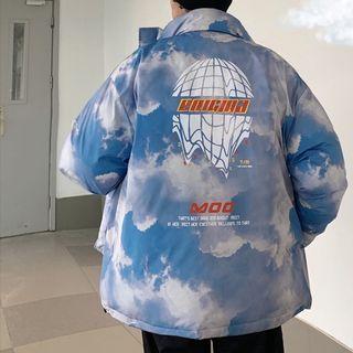Cloud Print Padded Coat