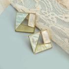 Acrylic Panel Square Earring