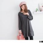 Long-sleeve Round Neck T-shirt Dress