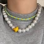 Duck / Worm Faux Pearl Necklace