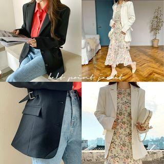 Single-breasted Belt-side Blazer