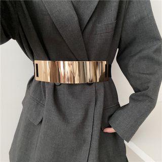 Alloy Rectangle Belt Gold - One Size