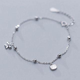 925 Sterling Silver Cat Bracelet S925 Silver - As Shown In Figure - One Size