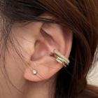 Alloy Cuff Earring Eh1021 - 1 Pc - Gold - One Size