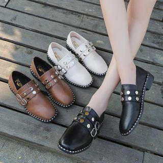 Studded Belted Loafers