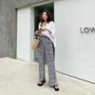 Crystal-pleat Zebra Pants