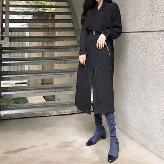 Trench Coat With Belt Black - One Size