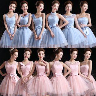 Bow Bridesmaid Cocktail Dress