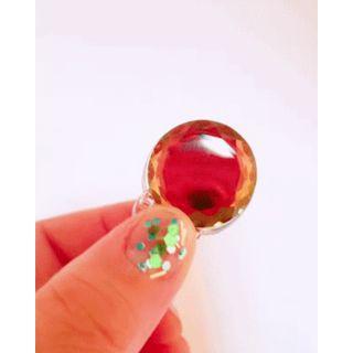 Round Rhinestone Mini Hair Claw