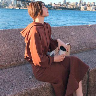 Set: Cropped Hoodie + Midi Mermaid Skirt