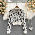 Leopard Print Fluffy Sweater